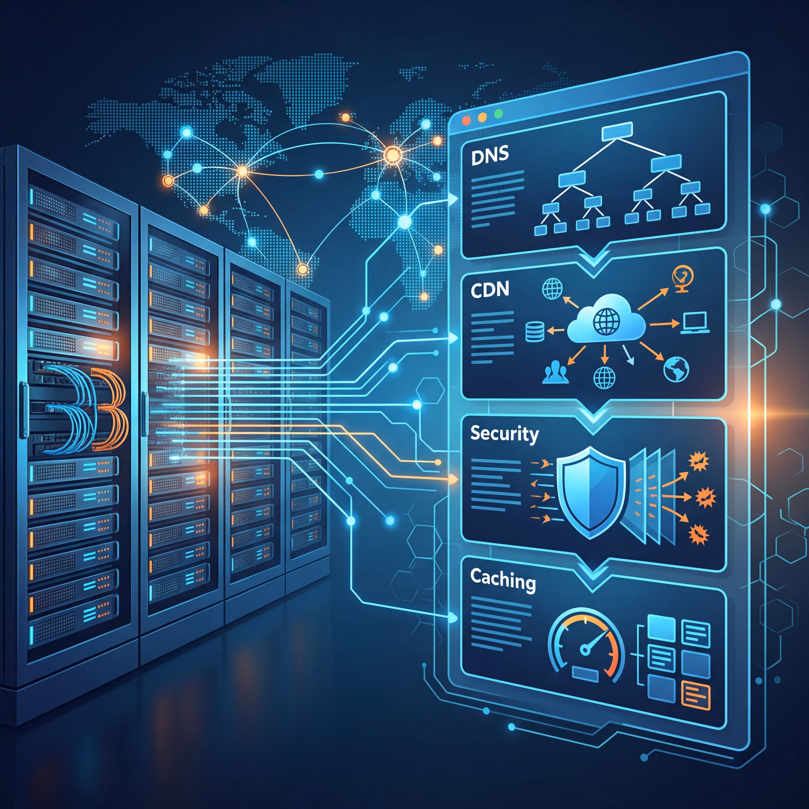Cloudflare 建站优化完全教程：DNS、CDN、安全、防护与缓存配置指南